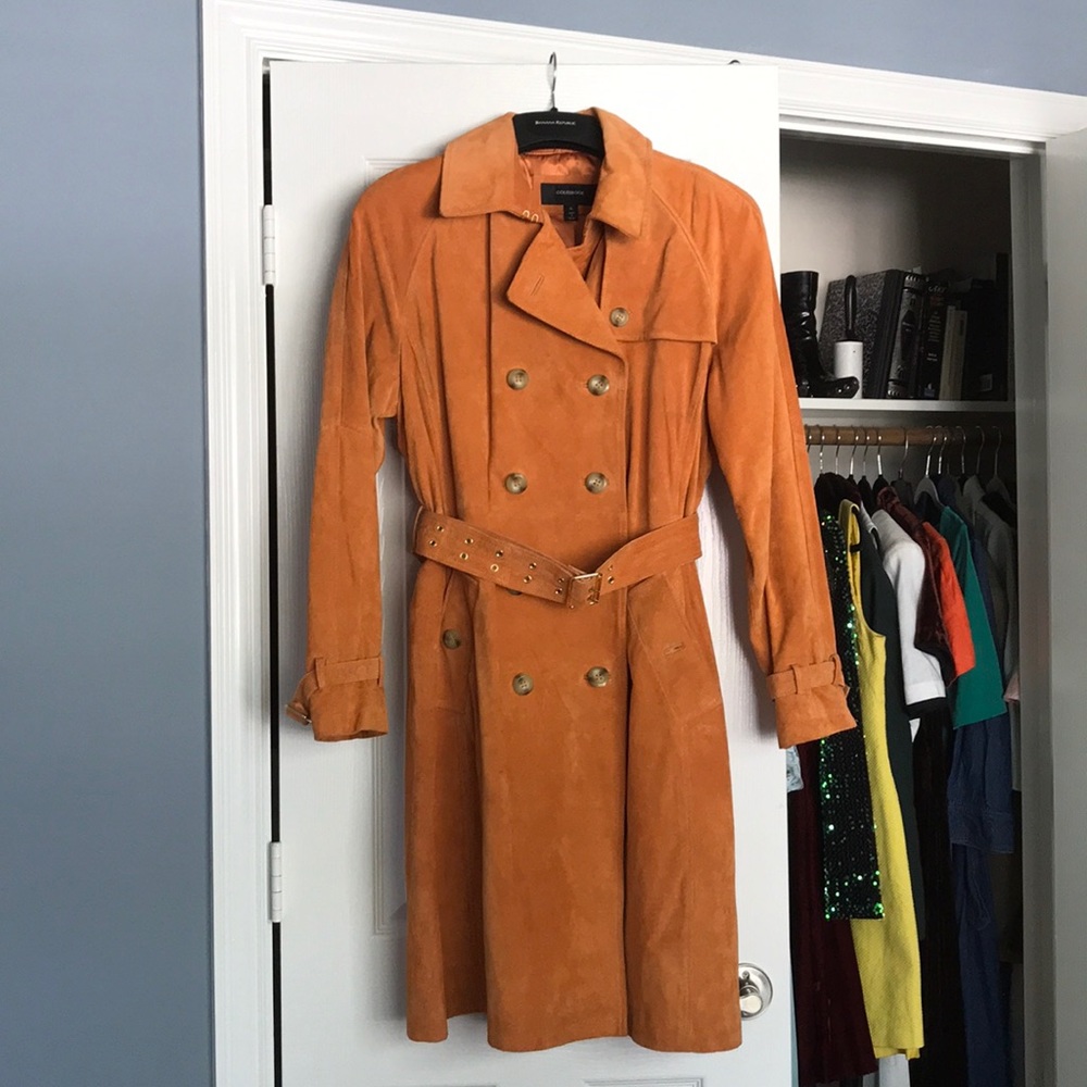 *MOVING, LAST CALL* Genuine Suede Trench Coat